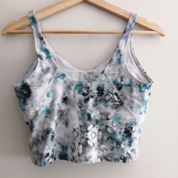 Lululemon Align Crop Tank in Kaleidofloral Multi Gray Blue 8 - Picture 4 of 16